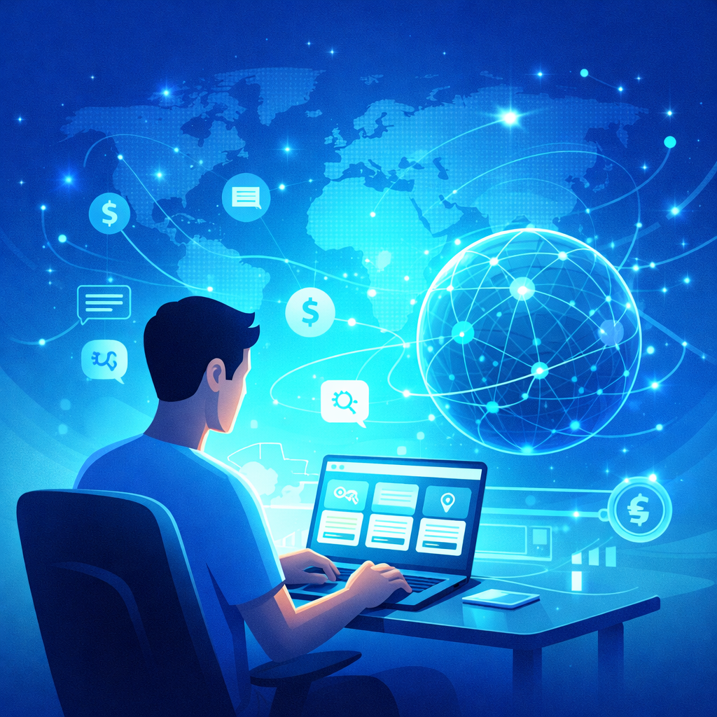 Editorial cover for selling AI services on Fiverr