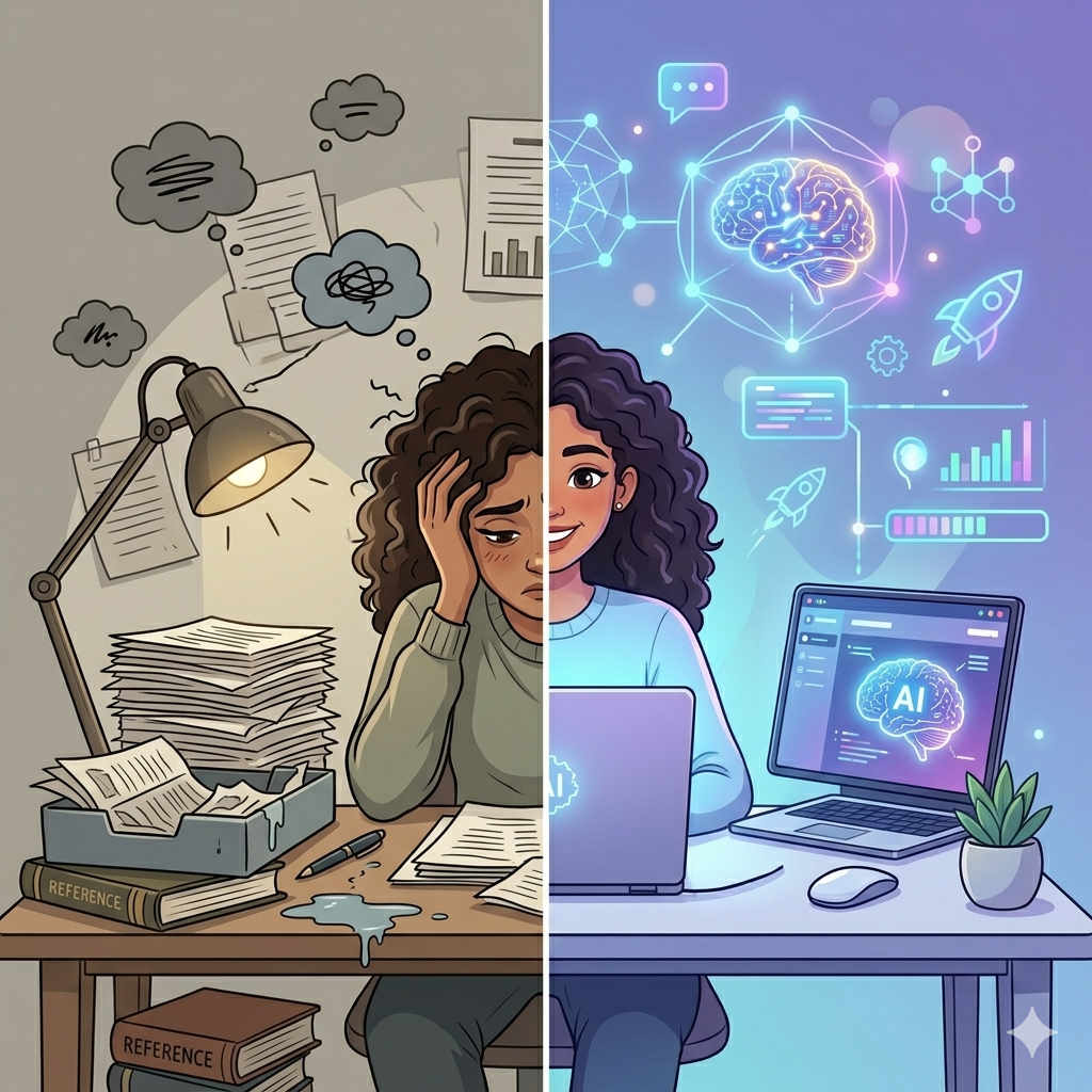 Editorial cover comparing AI freelancing and traditional freelancing