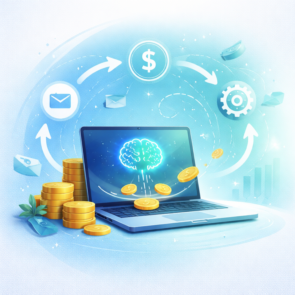 Editorial cover for building a passive income system with AI